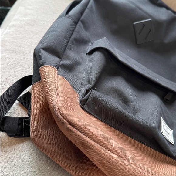 Herschel Supply Company Backpack Heritage Black Black Saddle Brown - Picture 3 of 10
